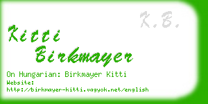 kitti birkmayer business card